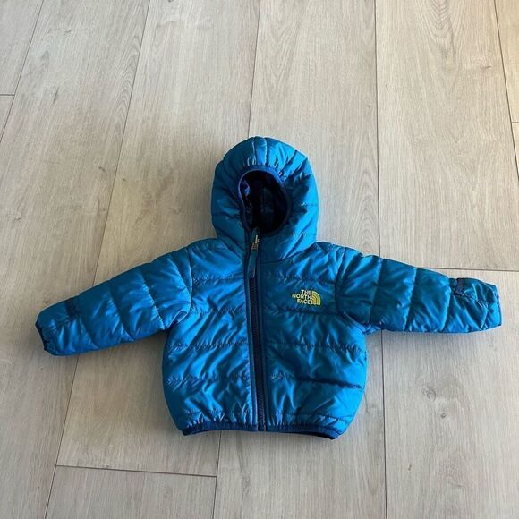 The North Face Baby Reversible Perrito Jacket Size 3 months-6 months Blue - Picture 1 of 9